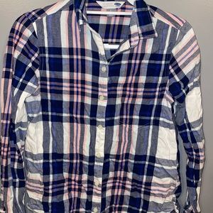 Old Navy • Pastel Multi-Colored Flannel